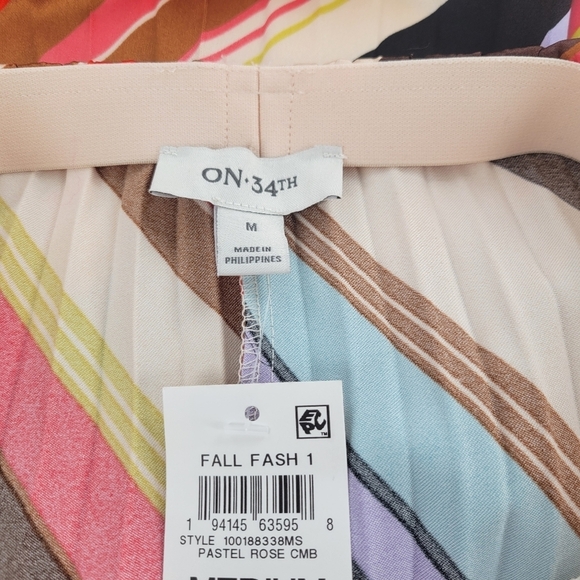 On 34th Womans Pleated Maxi Skirt Size M New - Picture 5 of 5